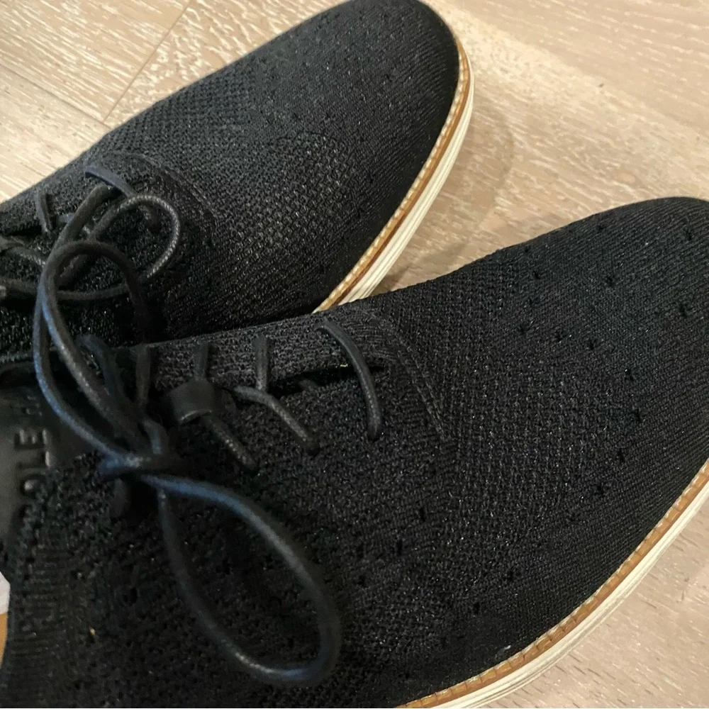 Cole Haan Original Grand Stitchlite Wingtip Oxford Shoes, Black Sz 13M